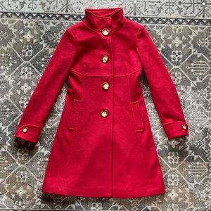 Michael Kors Red Wool Coat